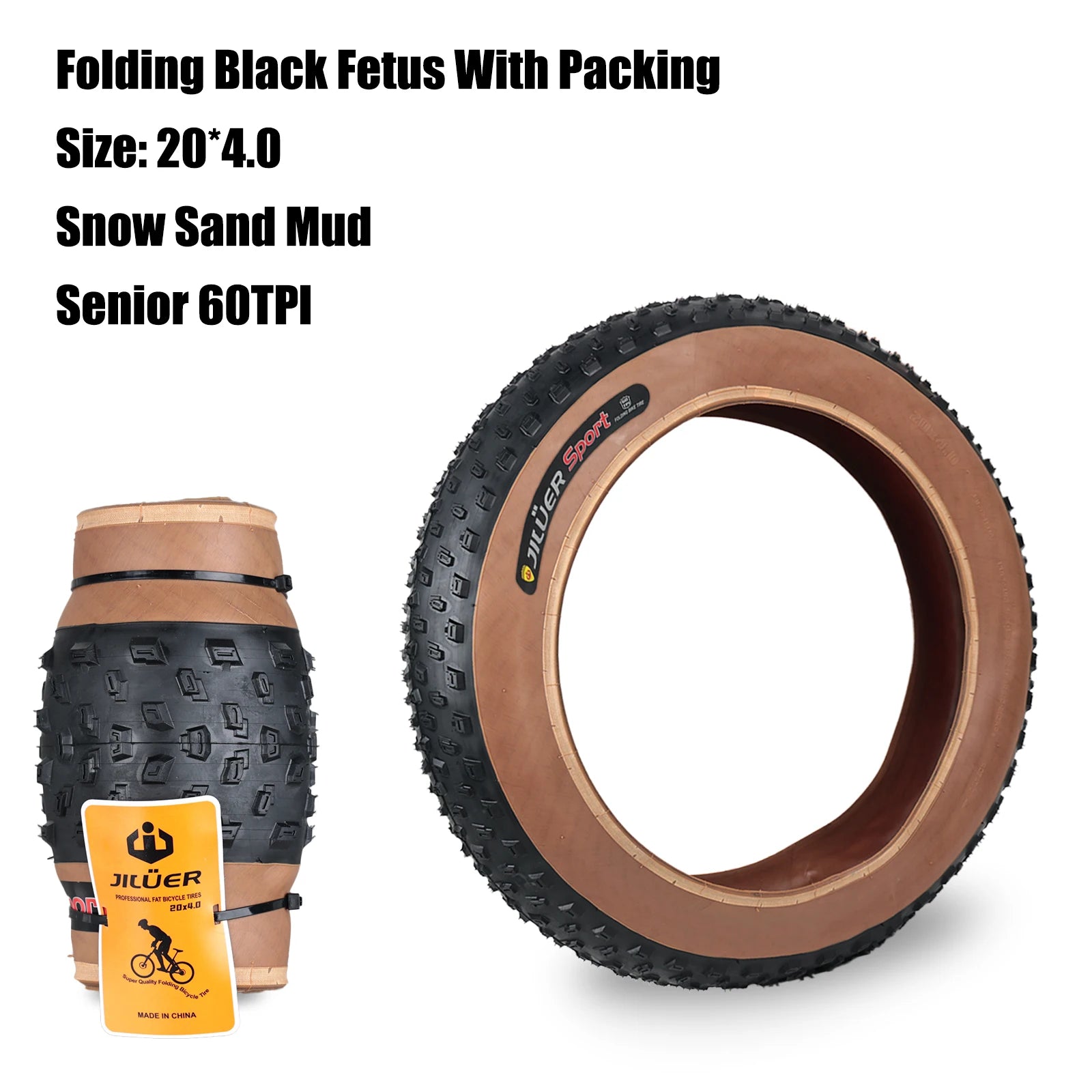 Bicycle JILUER Tire 20x4.0/26x2.25 4.0/27.5x2.1 2.2/29x2.2 Mountain Bike Foldable Anti Puncture Fetus Tyre For MTB/CY/XC/BMX