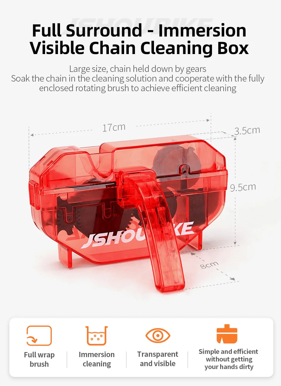 Bicycle Red Chain Cleaner Bike Chain Cleaning Tool Cycling Scrubber Washer Tool Mountain Bike Washing Kit Bicycle Accessories