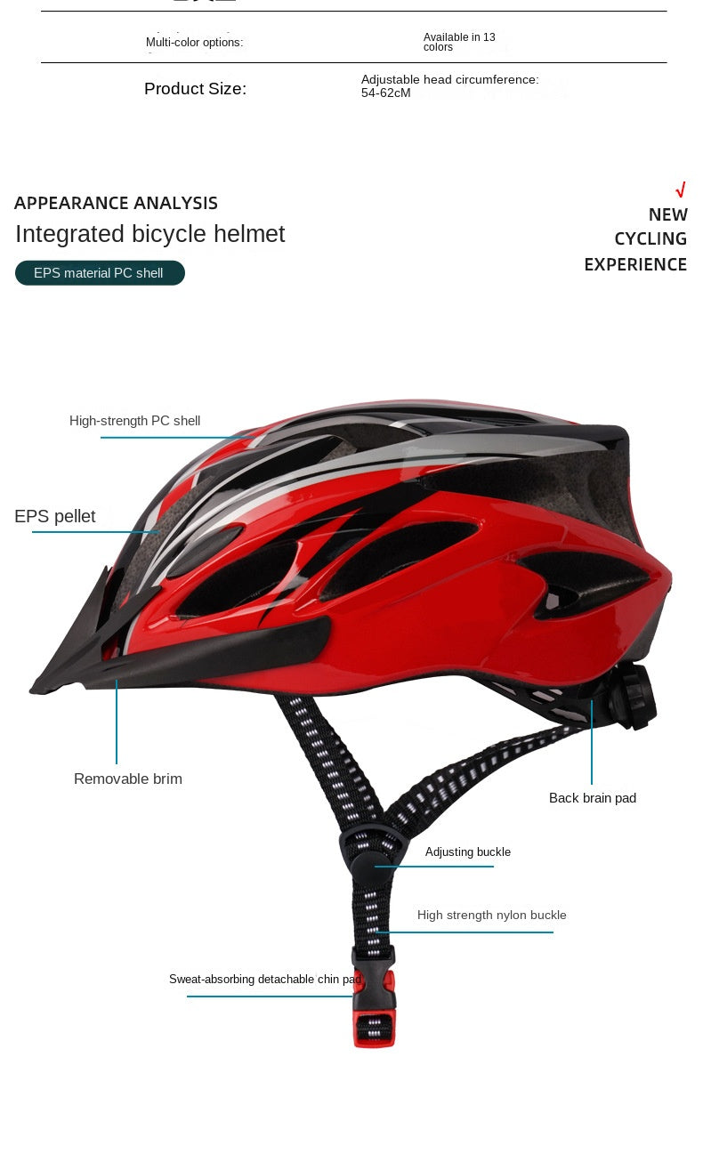 New Cycling Helmet Comfort Lining Lightweight Hollow Men Women Adjustable Riding Safety head protection bike bicycle MTB helmet