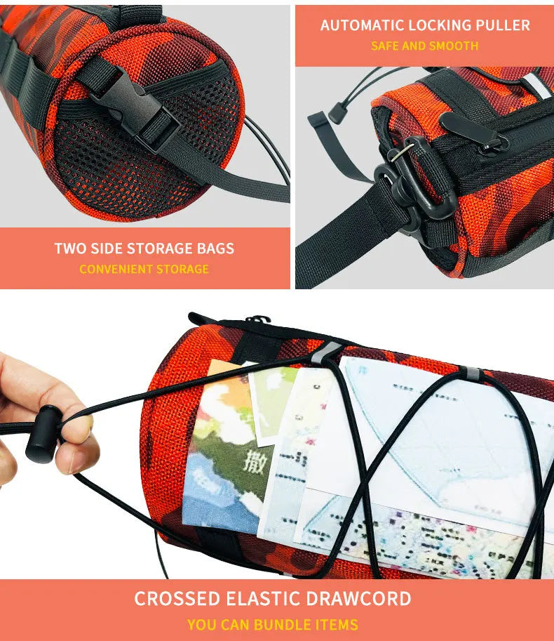 Bicycle front bag, chauffeur, large-capacity storage bag, outdoor waterproof cycling bag, mountain bike front bag Bicycle Bags