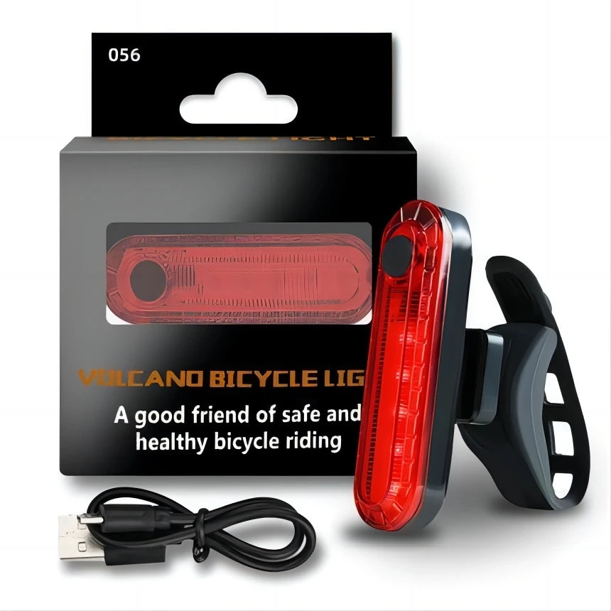 USB Rechargeable LED Bicycle Taillight, Red Bike Rear Light, Cycling Warning Light, Mountain Bicycle Lamp