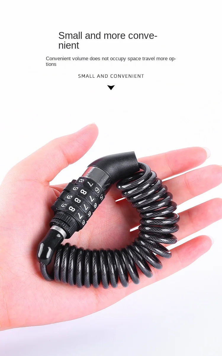 Bicycle Lock Steel Wire Chain Lock Mountain Bike Motorcycle Anti-theft Code Steel Wire Rope Lock Luggage Lock Helmet Lock