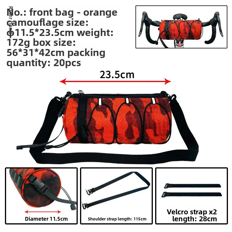 Bicycle front bag, chauffeur, large-capacity storage bag, outdoor waterproof cycling bag, mountain bike front bag Bicycle Bags
