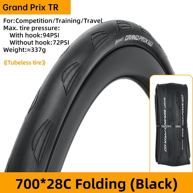 Continental Grand Prix Bicycle Road Tire 700 x 25C/28C/30C/32C Folding Clincher Bike Tyre Tubeless/Tube Type