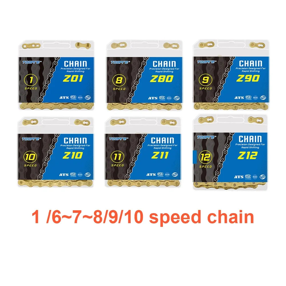 Bicycle Chain 6 7 8 9 10 11 12 Speed Variable Mountain Road Bike Anti-rust Electroplated Gold Chains Cycling Durable Accessories