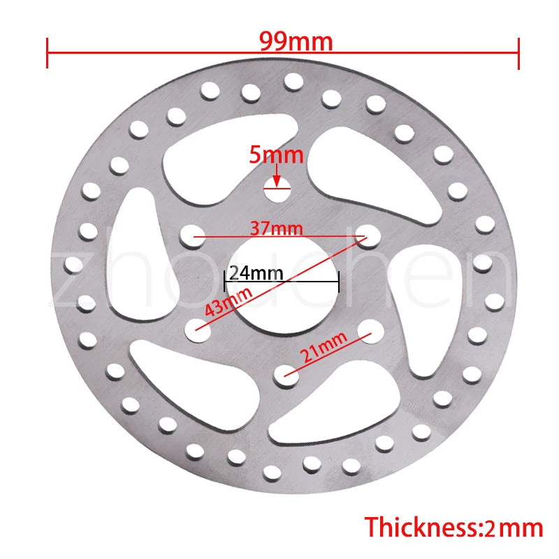 100MM motorcycle Bike Brake Parts Disk Brake Bicycle Rotor Disk MTB Bicycle Parts Small Brake Disc Plate for Scooter Mini Bike