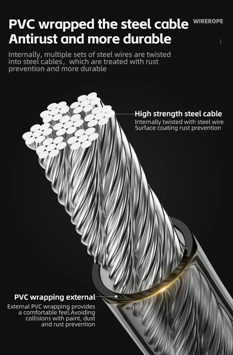 ROCKBROS Bicycle Lock Portable Anti-theft Bike Cable Lock with Keys Zinc Alloy Motorcycle Scooter MTB Road Round Cycling Lock