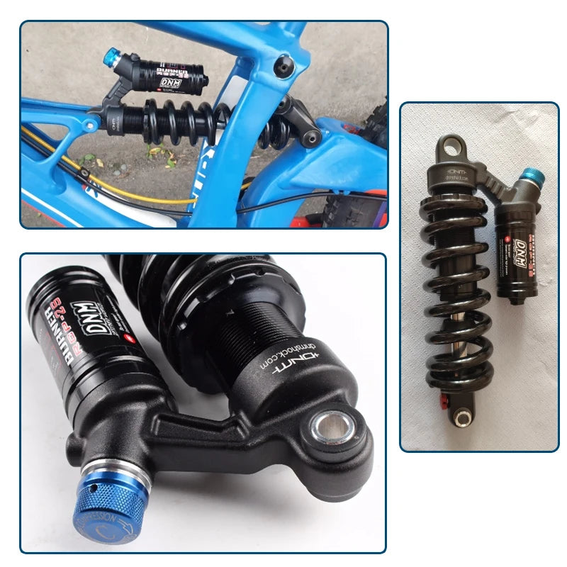 Bicycle Rear Shock Absorber 550LBS Spring Soft Tail 190mm/200mm/210mm/220mm/240mm/265mm For AM/FR/DH/MTB DNM RCP2S  Rear Shock