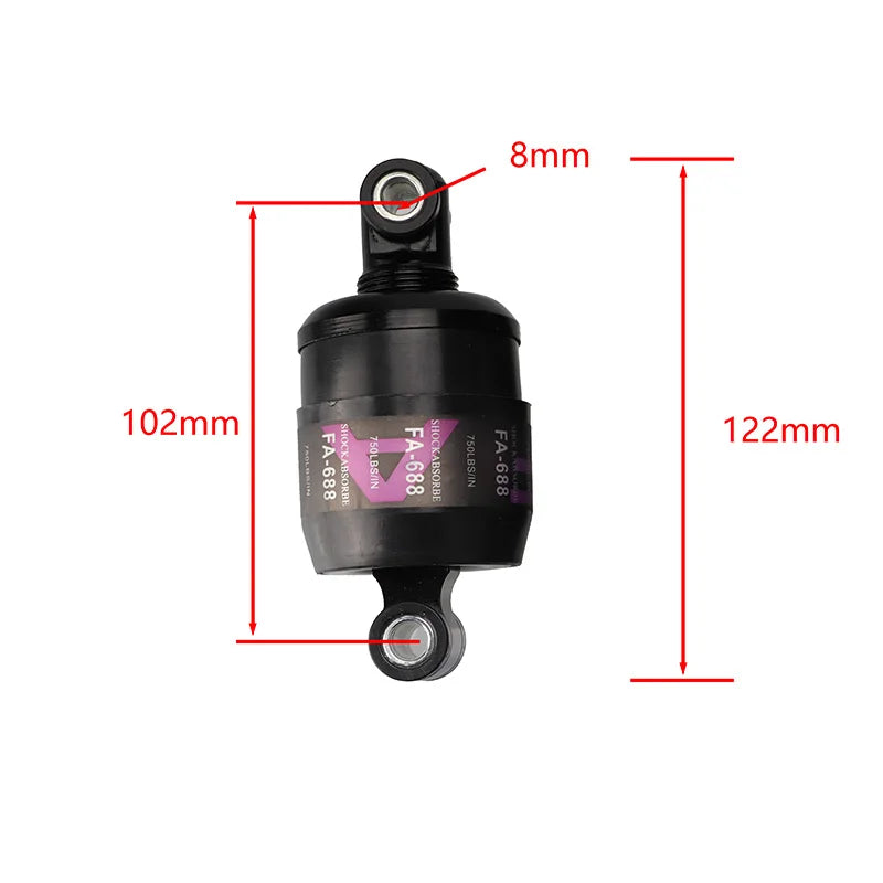 Mountain Bicycle Rear Shock Absorber 100mm/125mm/150mm Electric Scooter Shock Absorber Mountain Bike Oil Spring Shock Absorber