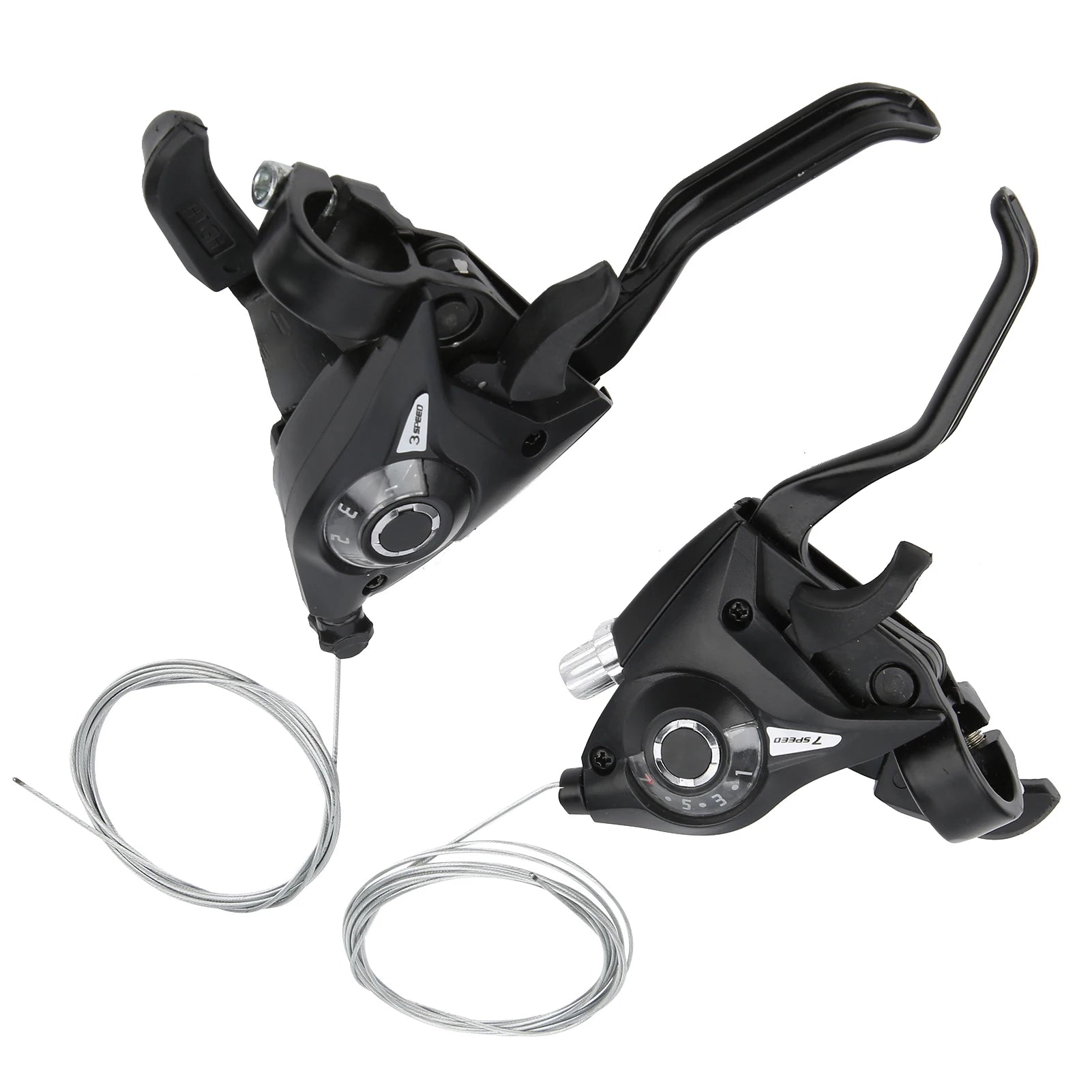 Brake Gear Shifter 1Pair 3x7 21 Speed Brake and Shifter Levers Combination Set with Gear Cable Shifter Brake Set for Bicycle