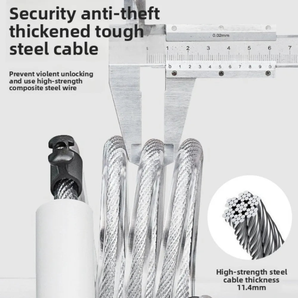 Bicycle Anti-theft Lock, Electric Bike Cable, Portable Bike Lock, Chain Lock, Bicycle Riding Accessories