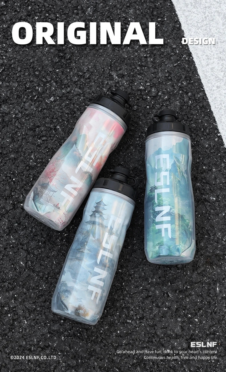 Insulated Keep Cold Cycling Water Bottle 610ML Big Capacity Road Bicycle Bottle Squeeze MTB Bottle Sports Drinking Bottle