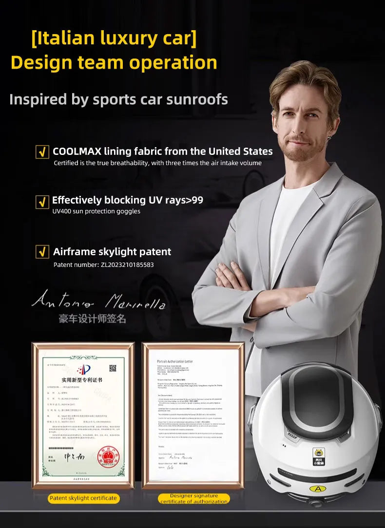 BIBEE Electric Motorcycle Helmet Summer Breathable Electric Bike Open Face Helmet Men Women Dual Lenses Jet Scooter Half Helmets