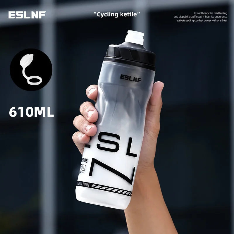 Insulated Keep Cold Cycling Water Bottle 610ML Big Capacity Road Bicycle Bottle Squeeze MTB Bottle Sports Drinking Bottle
