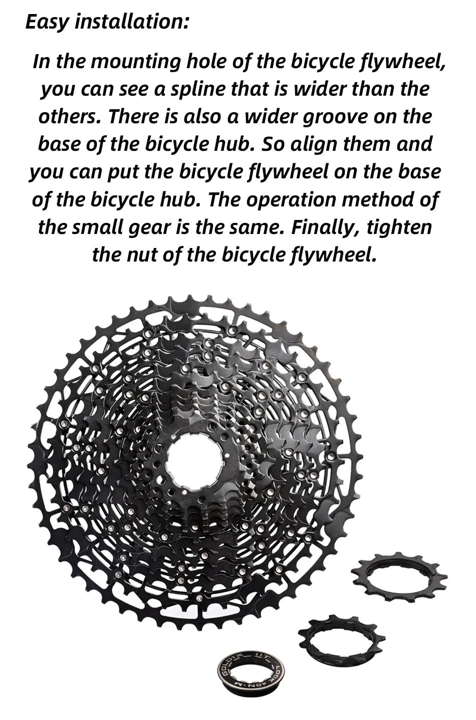 GOLDIX Ultralight Bicycle Cassettes Freewheel Carbon Steel Material 9/10/11/12/13 Speed HG Structure Sprocket for Mountain Bike